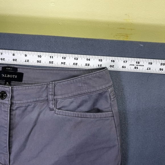 Talbots Curvy Gray Career Pants Womens 8L Long Casual Preppy Country Club 1475 - Picture 4 of 9